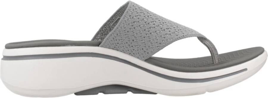 Skechers Comfortabele Arch Fit Flip Flops Gray Dames