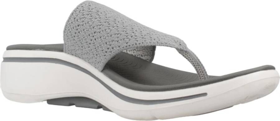 Skechers Comfortabele Arch Fit Flip Flops Gray Dames