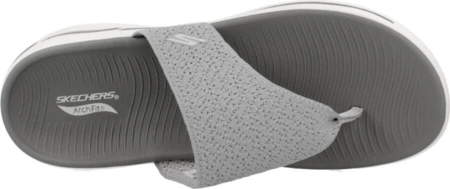 Skechers Comfortabele Arch Fit Flip Flops Gray Dames