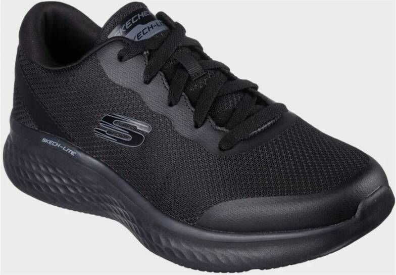 Skechers Comfortabele Mesh Veterschoen Black Dames