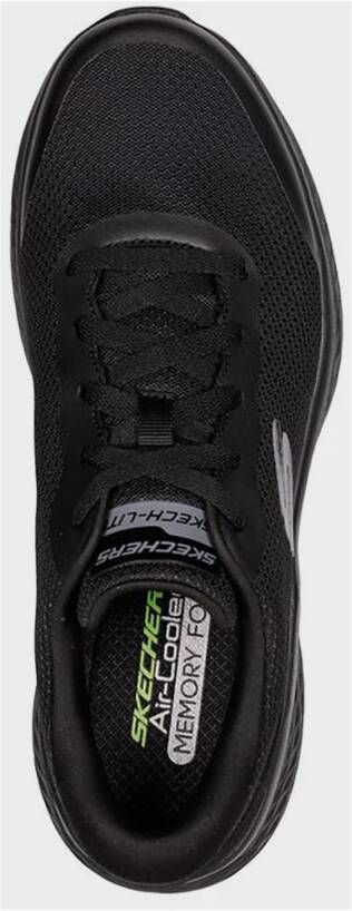 Skechers Comfortabele Mesh Veterschoen Black Dames