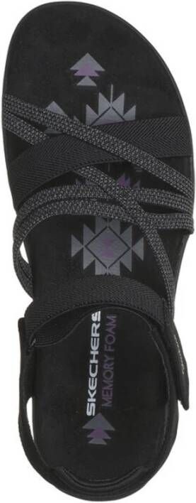 Skechers Comfortabele Sandaal met Memory Foam Demping Black Dames