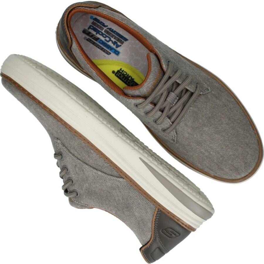 Skechers Comfortabele Vegan Veterschoen Gray Unisex