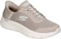 Skechers Go Walk Flex Grand Entry Slip-Ins Sneakers Dames Taupe - Thumbnail 4