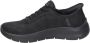 Skechers Flex-Mali Instap Sportschoenen Zwart Black Dames - Thumbnail 4