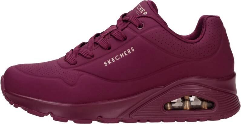 Skechers Donkerpaarse Air-Cooled Memory Foam Sneaker Paars Dames