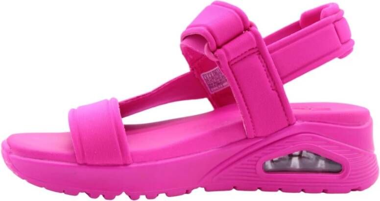 Skechers Stijlvolle platte sandalen voor vrouwen Pink Dames