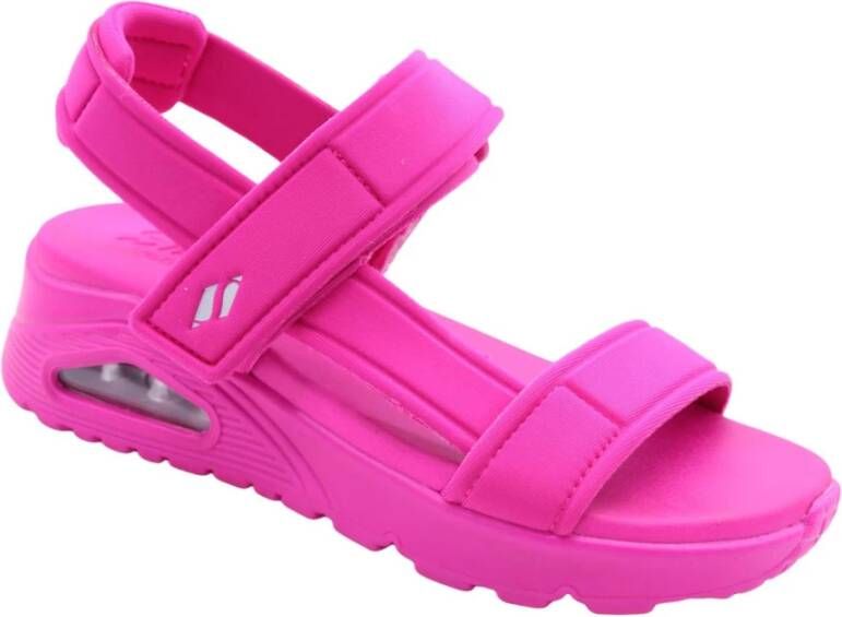 Skechers Stijlvolle platte sandalen voor vrouwen Pink Dames