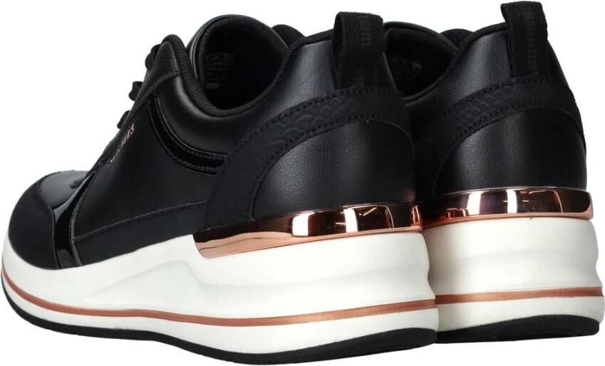 Skechers Fine Shine Roségold Sneaker Dames Black Dames