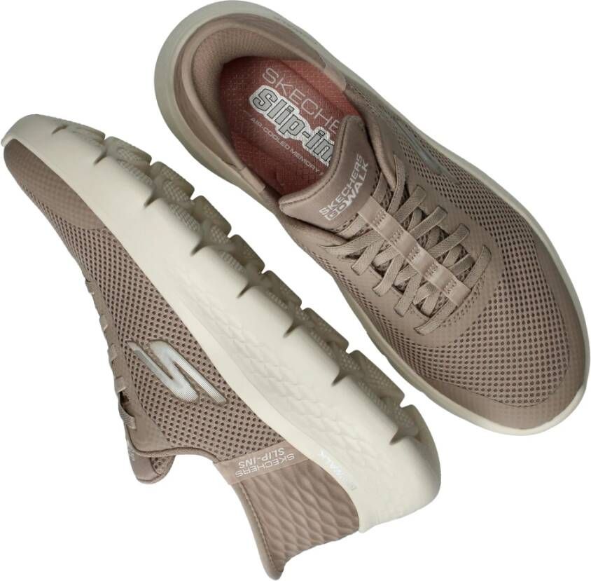 Skechers Flex-Grand Entry Slip-Ins Sneaker Beige Dames