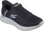 Skechers Go Walk Flex Hands Up Heren Instappers Zwart - Thumbnail 4