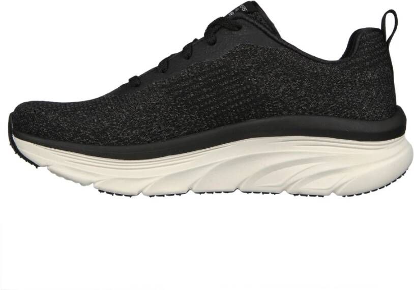 Skechers Gebreide Veterschoenen Black Dames