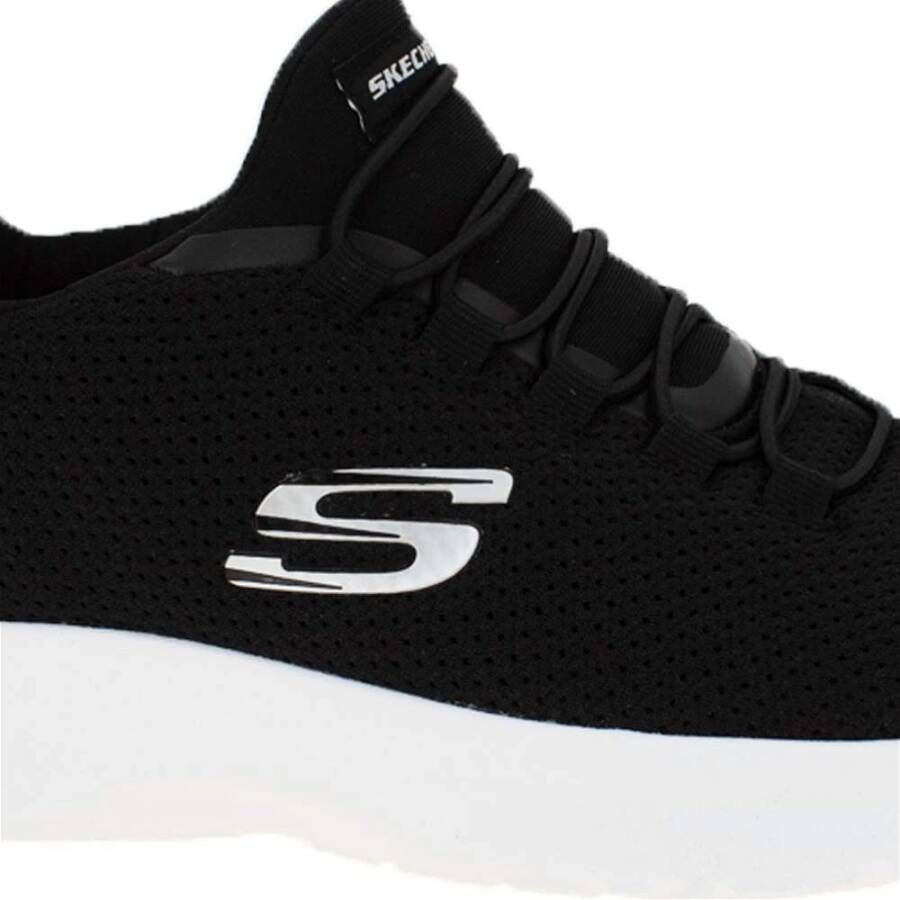 Skechers Geheugen Hardloopschoenen Zwart Wit Black Heren