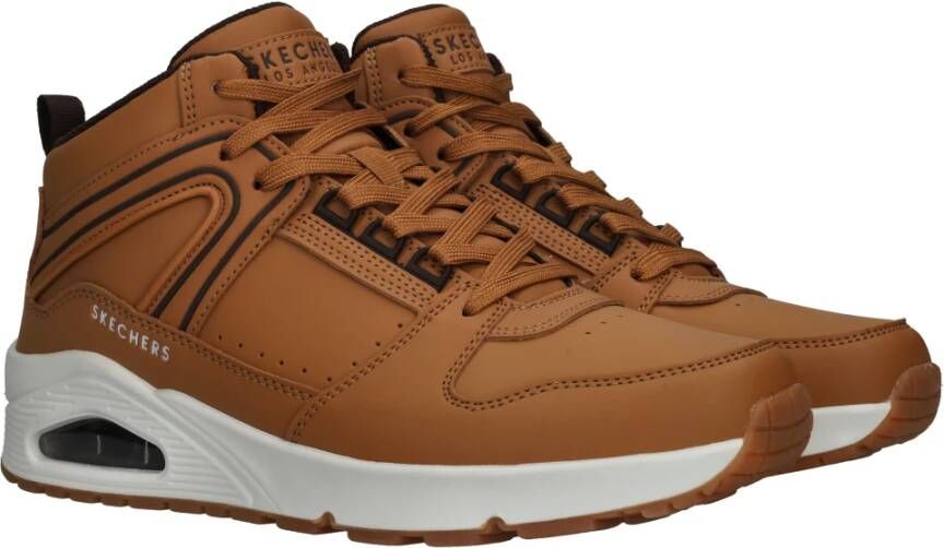 Skechers Geheugenschuim Kamel Sneaker Dichtbij Brown Heren