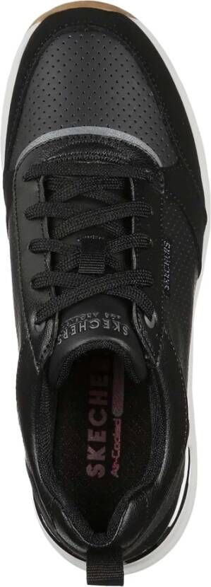 Skechers Geperforeerde Duraleather Sneakers Black Dames