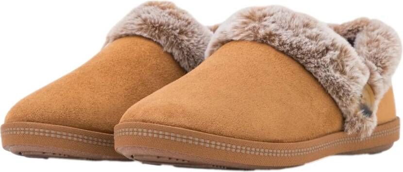 Skechers Gezellig Kampvuur Vers Geroosterde Pantoffels Beige Dames