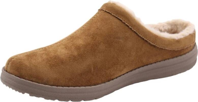 Skechers Gezellige Pantoffel met Rozijn Accent Brown Heren