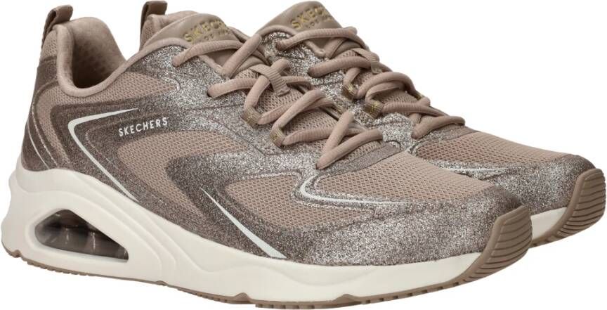 Skechers Glit Airy Sneaker Taupe Glitter Multicolor Dames