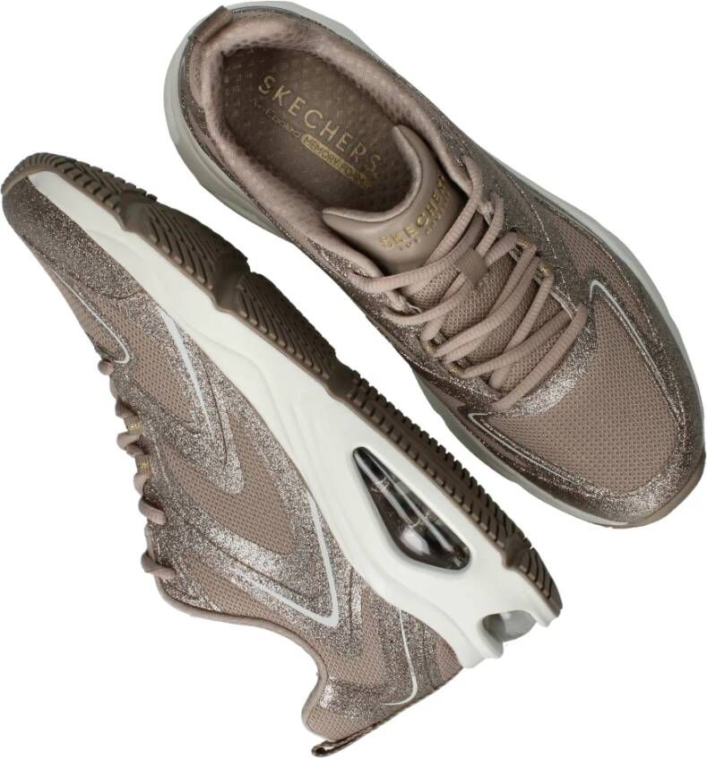 Skechers Glit Airy Sneaker Taupe Glitter Multicolor Dames