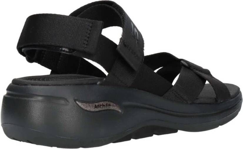 Skechers Go Walk Arch Fit San Sandalen Black Dames