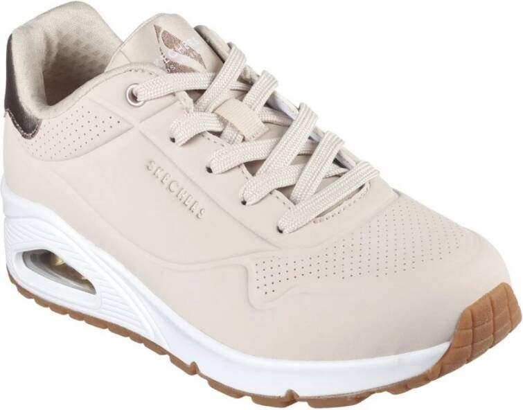 Skechers Uno Golden Air Dames Sneakers 177094 NAT Lichtbeige Goud - Foto 3