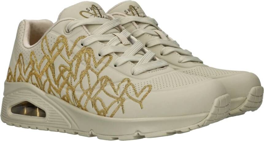 Skechers Gouden Hart Sneaker Beige Dames