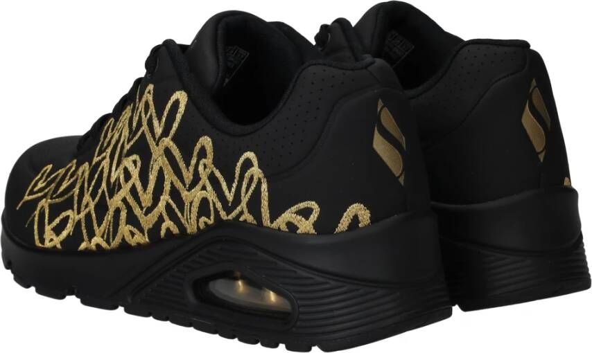 Skechers Gouden Hart Sneakers Black Dames