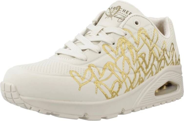 Skechers Gouden Hart Sneakers White Dames