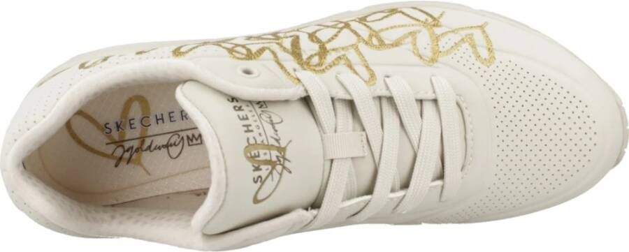 Skechers Gouden Hart Sneakers White Dames