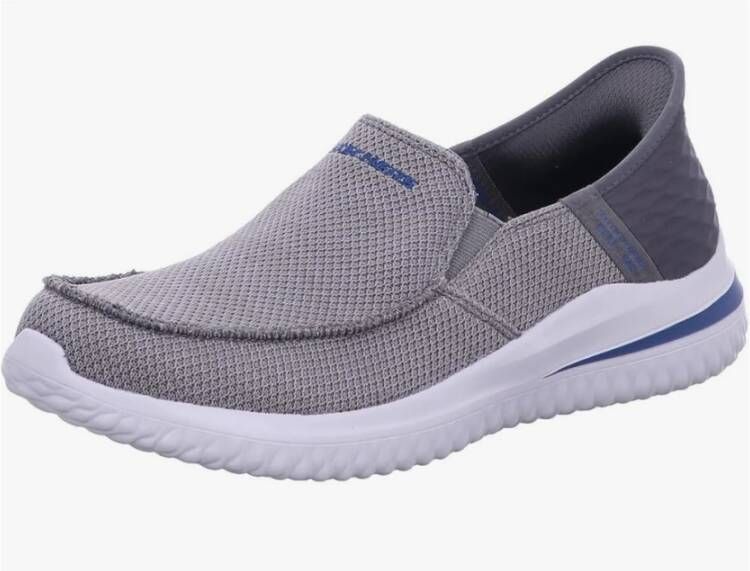 Skechers Grijze Instap Sneakers Delson 3.0 Gray Heren