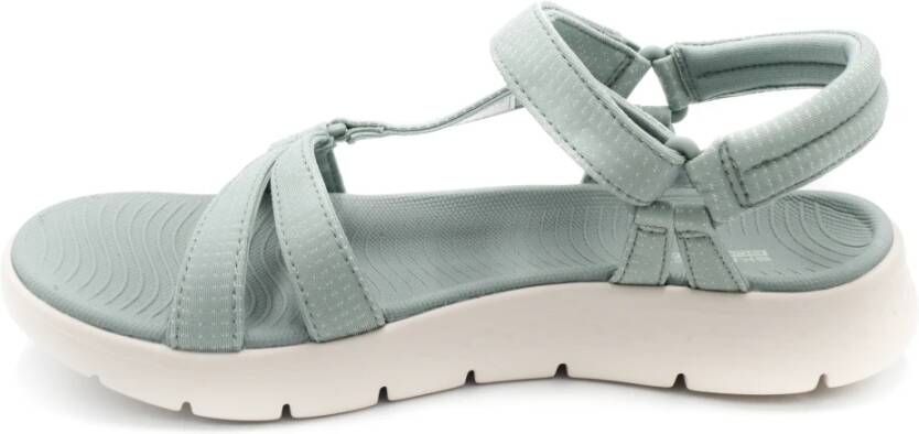 Skechers Groene Sandalen met Stoffen Voering Green Dames