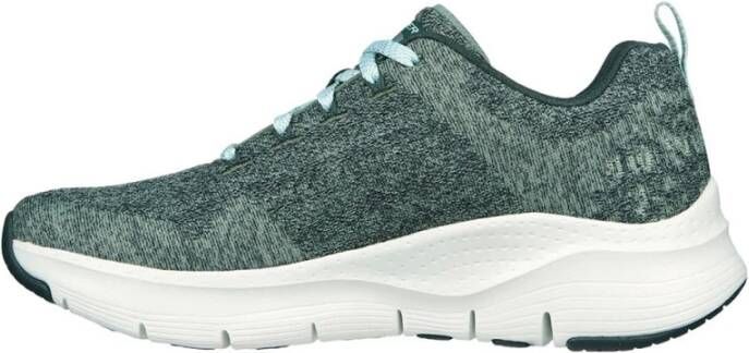 Skechers Groene Textiel Sportieve Sneakers Vrouwen Green Dames