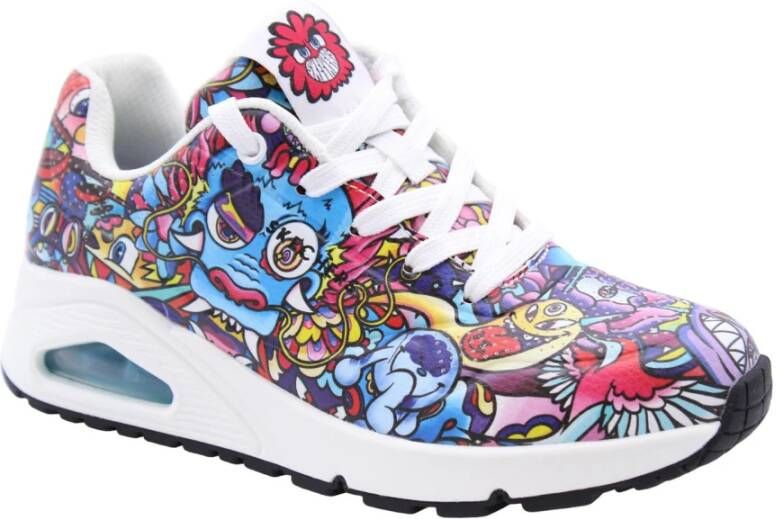 Skechers Uno Color Doodle 183500-MLT Mannen Veelkleurig Sneakers - Foto 12