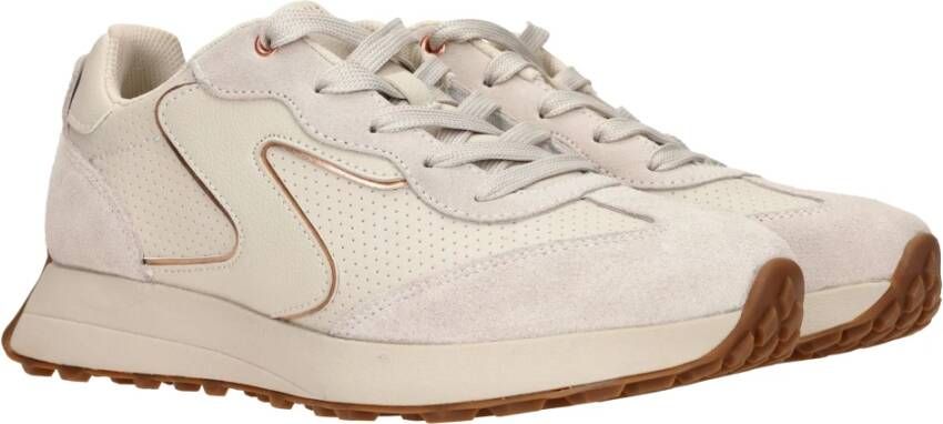 Skechers Beige Comfort Sneaker met Roségouden Details Beige Dames