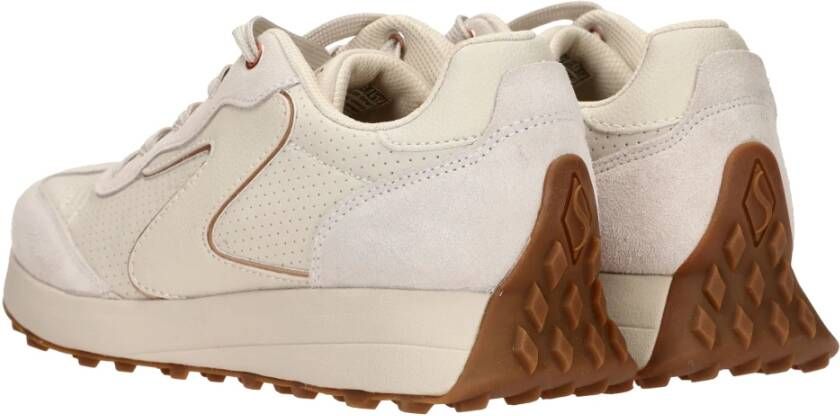 Skechers Beige Comfort Sneaker met Roségouden Details Beige Dames