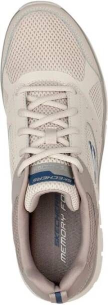 Skechers Heren Leder Textiel Sneakers Beige Heren