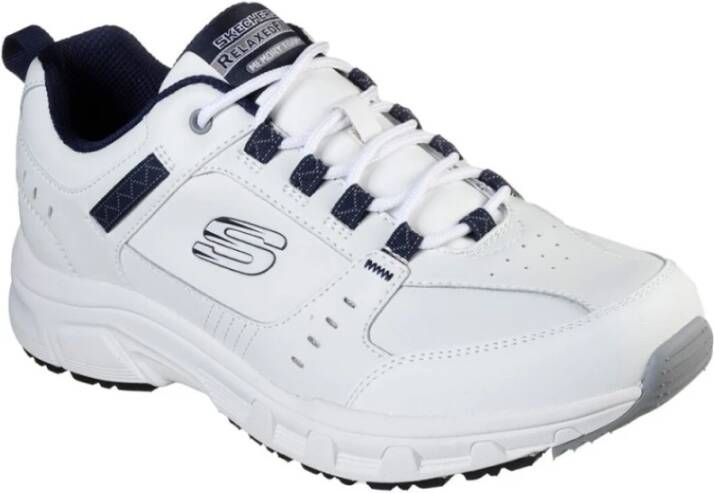 Skechers Heren Leren Synthetisch Textiel Sneakers White Heren