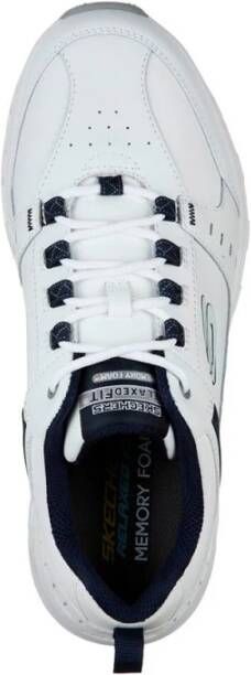 Skechers Heren Leren Synthetisch Textiel Sneakers White Heren