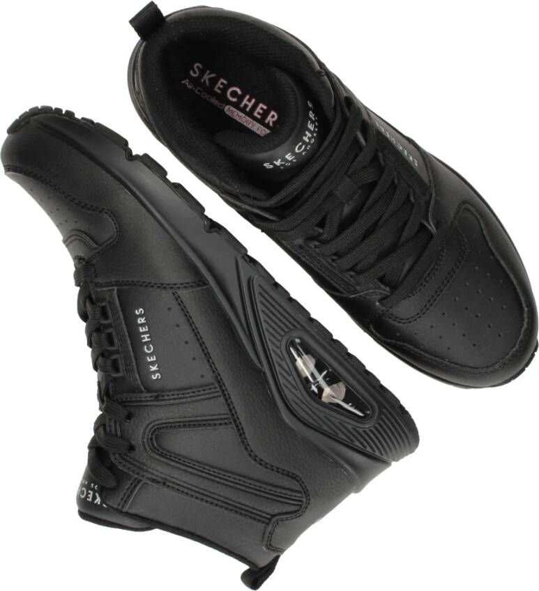 Skechers Hoge Top Vetersneaker Boot Black Dames