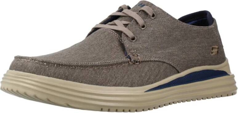 Skechers Lage Profiel Veterschoenen voor Heren Beige Heren - Foto 3