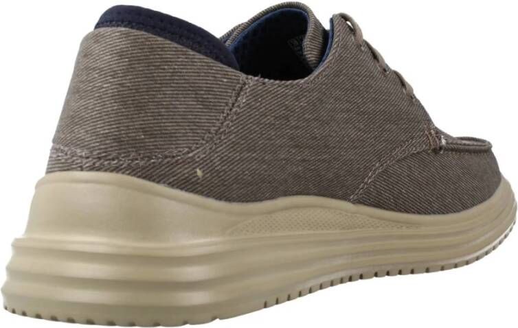 Skechers Lage Profiel Veterschoenen voor Heren Beige Heren - Foto 4