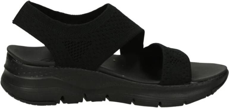 Skechers Lage Sandalen Black Dames