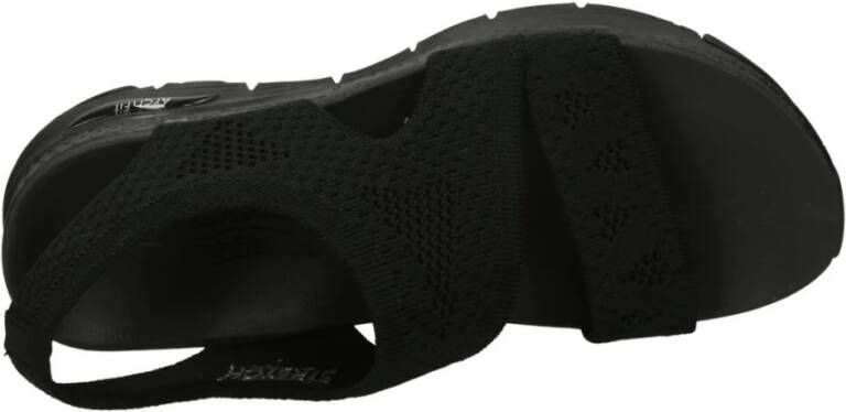 Skechers Lage Sandalen Black Dames