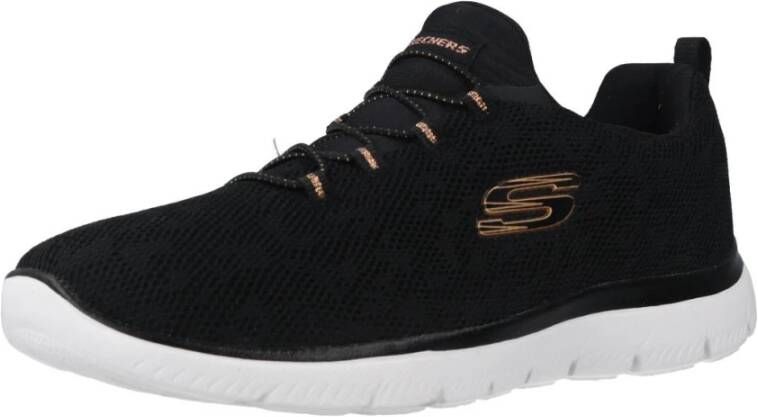 Skechers Leopard Spot Sneakers Black Dames