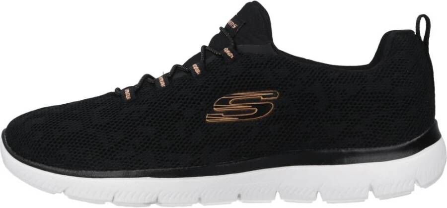 Skechers Leopard Spot Sneakers Black Dames