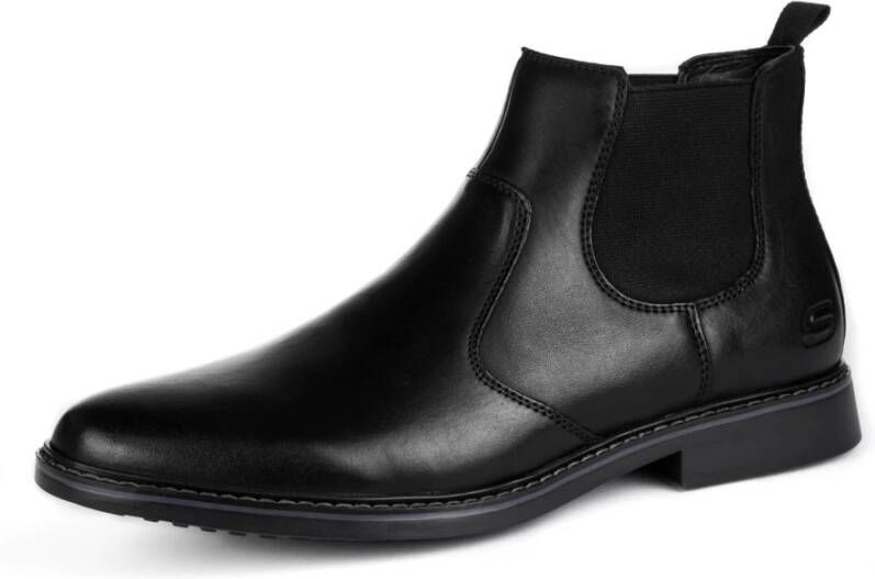 Skechers Leren Herenschoenen Elegante Comfort Black Heren