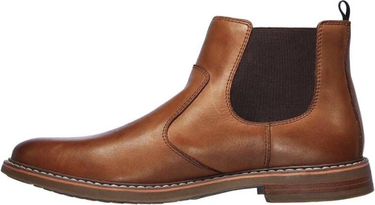 Skechers Leren Herenschoenen Elegante Comfort Brown Heren