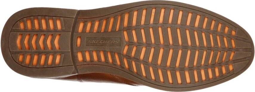 Skechers Leren Herenschoenen Elegante Comfort Brown Heren