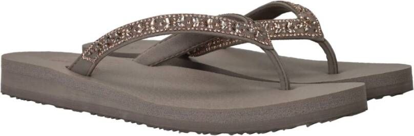 Skechers Meditation Butterfly Garden Vegan slipper Beige Dames