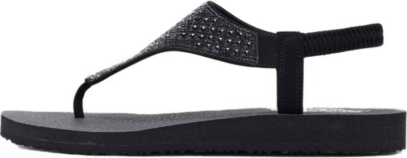 Skechers Meditation Rockstar Sandals Black Dames